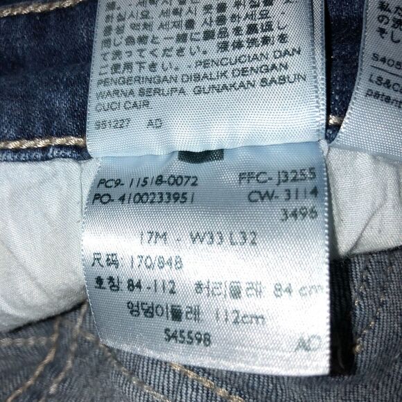 Levis 518 Womens Size 17 18 33 x 32 Dark Wash Super Low Rise Bootcut Denim Jeans - Picture 10 of 10